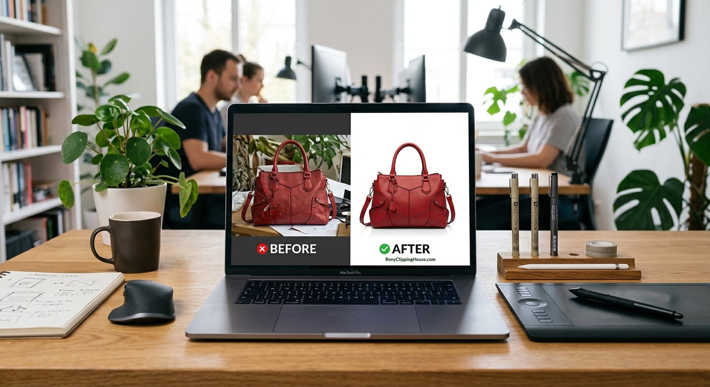 "Professional jewelry clipping path service by Rony Clipping House."